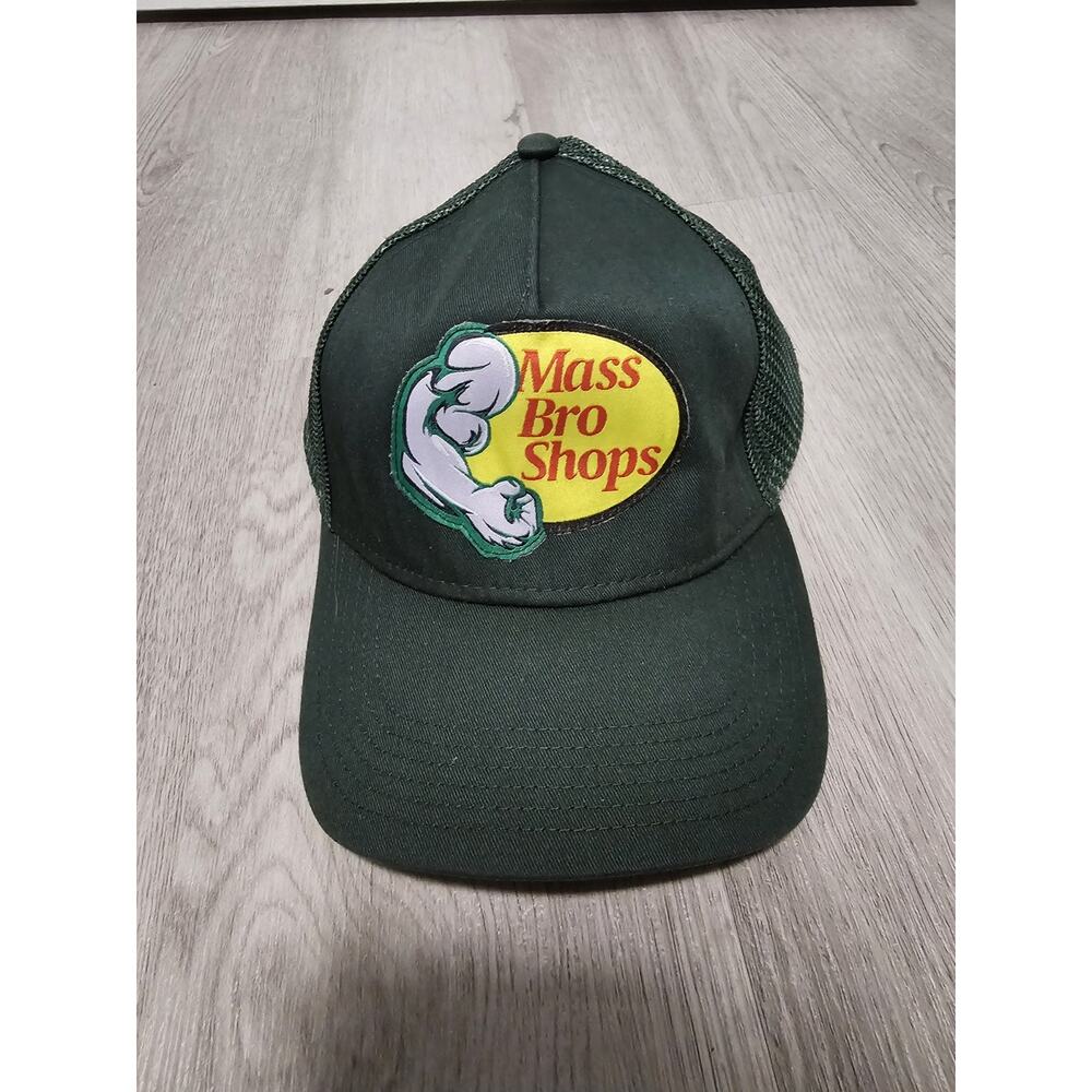 Mass Bro Shops Green Hat Adjustable Adult Trucker Hat